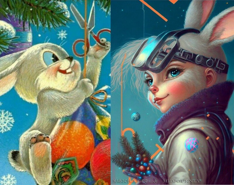 Нейросеть изменила советские новогодние открытки: получилось современно и красив