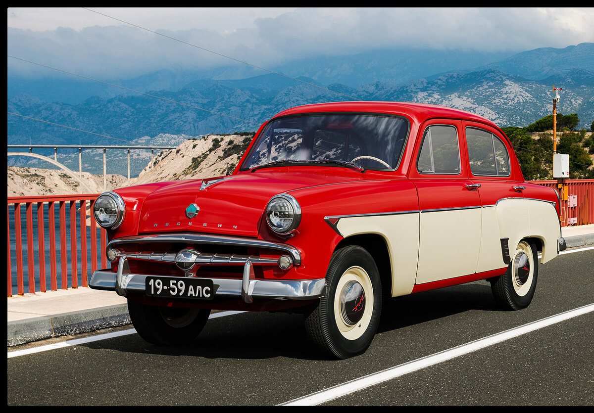 Двухцветная окраска кузова - это одна из отличительных черт тех лет