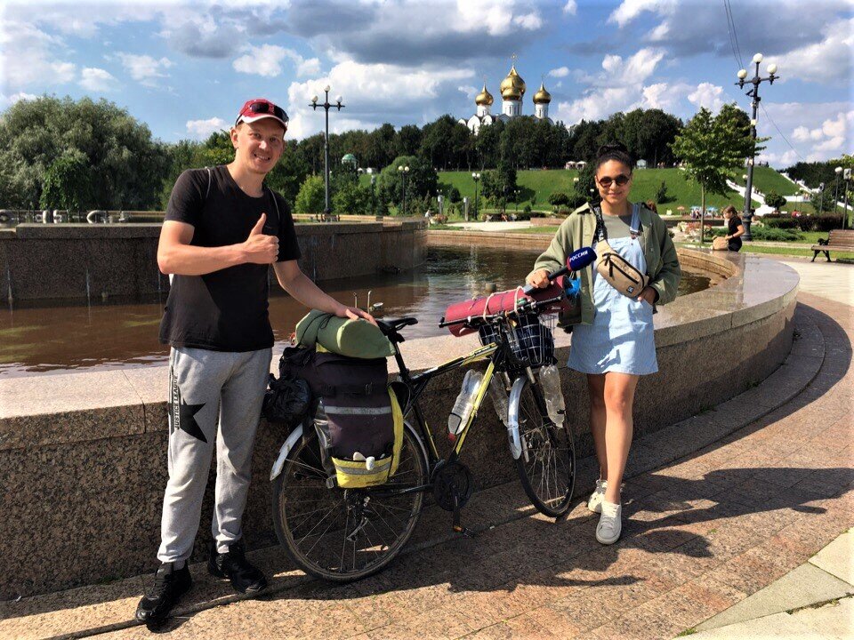 Интервью Ярославской ГТРК во время велопутешествия в Вологду. Фото автора