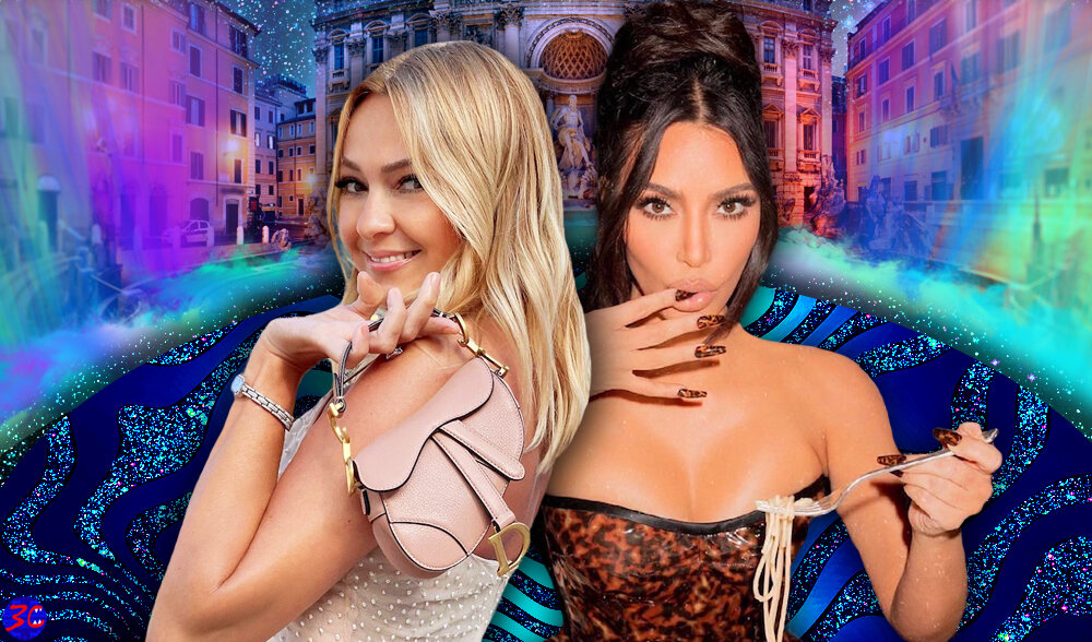 Яна Рудковская и Ким Кардашьян (коллаж автора, источник - instagram.com/kimkardashian/ , instagram.com/rudkovskayaofficial/) 