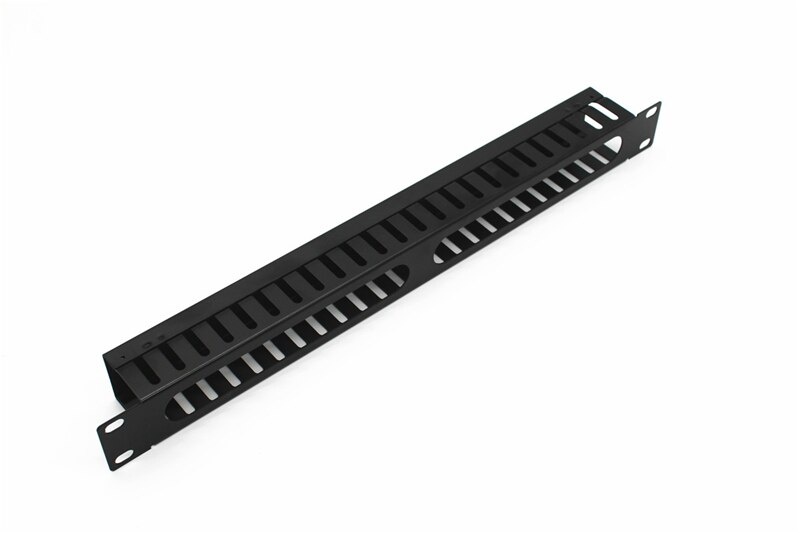 Органайзер кабельный горизонтальный с крышкой окгк-19”-1u ссд