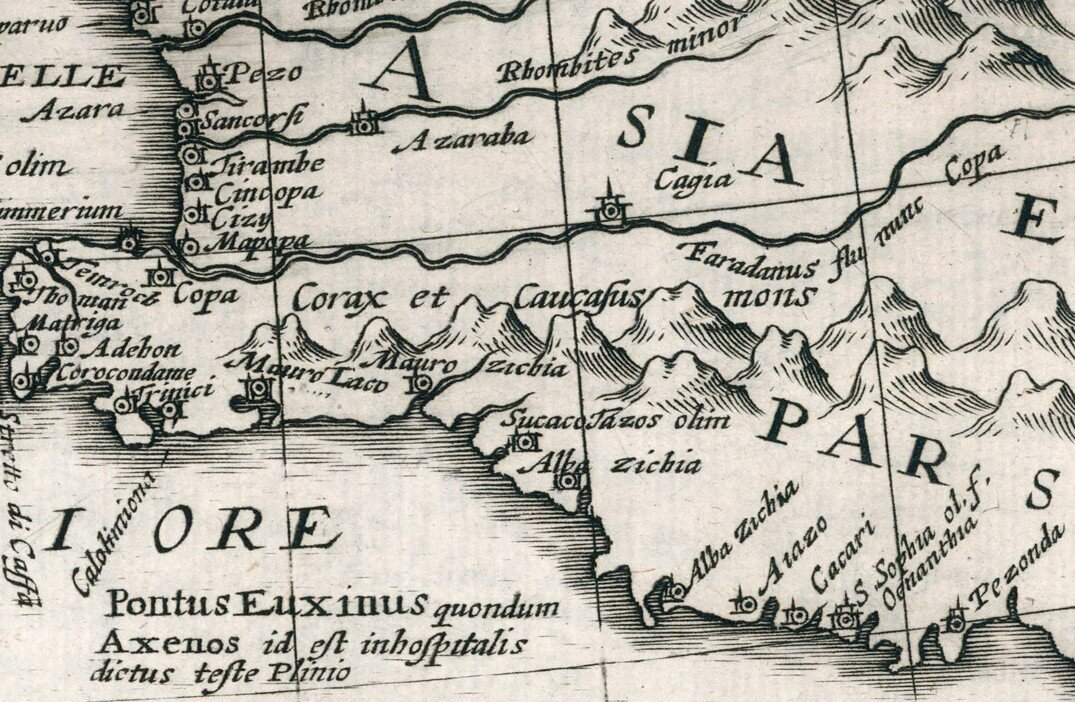 авторы: Janssonius van Waesberge, Gerhard Mercator, Johannes Cloppenburg  
назв: Taurica Chersonesus. 1636. (фрагмент)