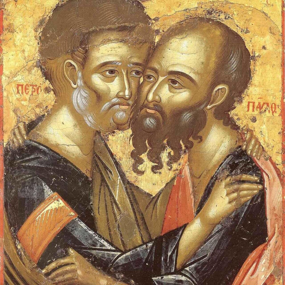 Прощение апостолов Петра и Павла перед казнью