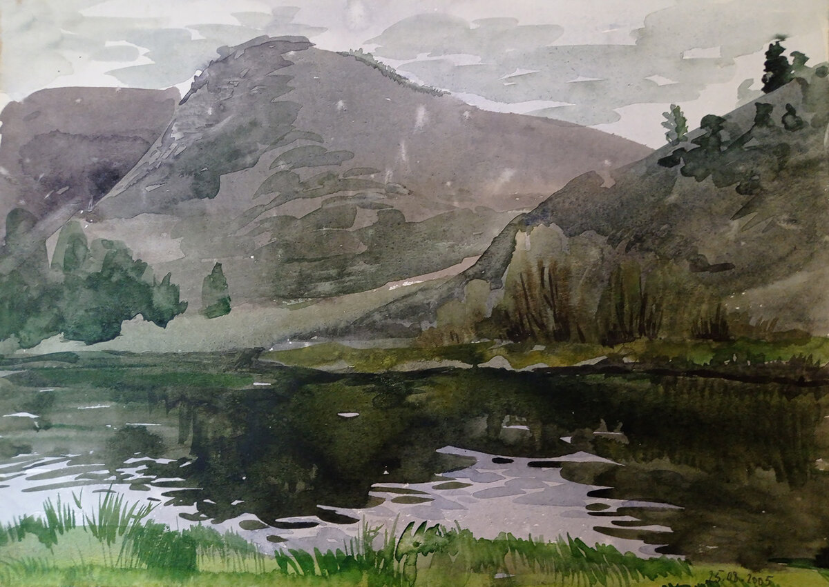 Река Мана, дождь