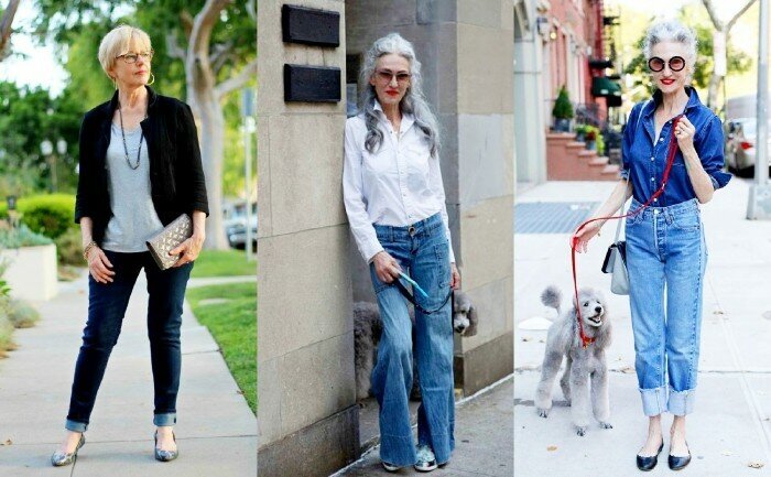 Как чтобы выглядеть стильно, а не нелепо, носить джинсы после 50 лет.