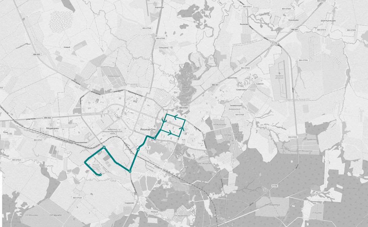 Автобусный маршрут №11. Разработка Поспехова И.А., 2020 г.