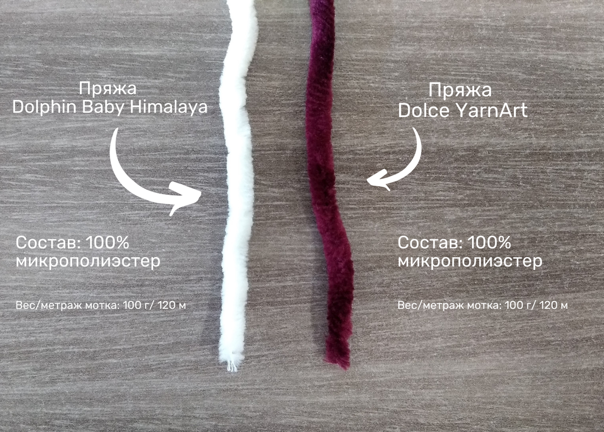 Сравнение пряжи Dolphin Baby Himalaya и Dolce YarnArt