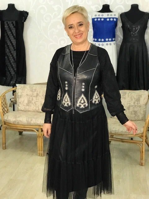 Переделка кожаного жилета "Царица ночи". Ателье Ирины Берзиной.