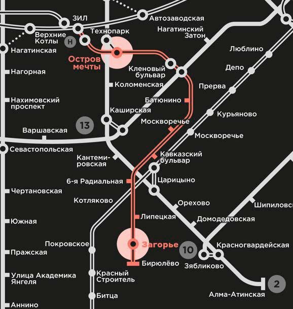 Карта метро москвы зил