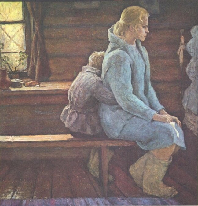 Б. Неменский. Последнее письмо. 1975г. Сальская городская картинная галерея им. В.К. Нечитайло