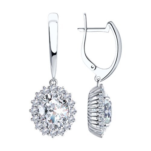 Серьги из серебра с фианитами. Артикул 94-121-00646-1