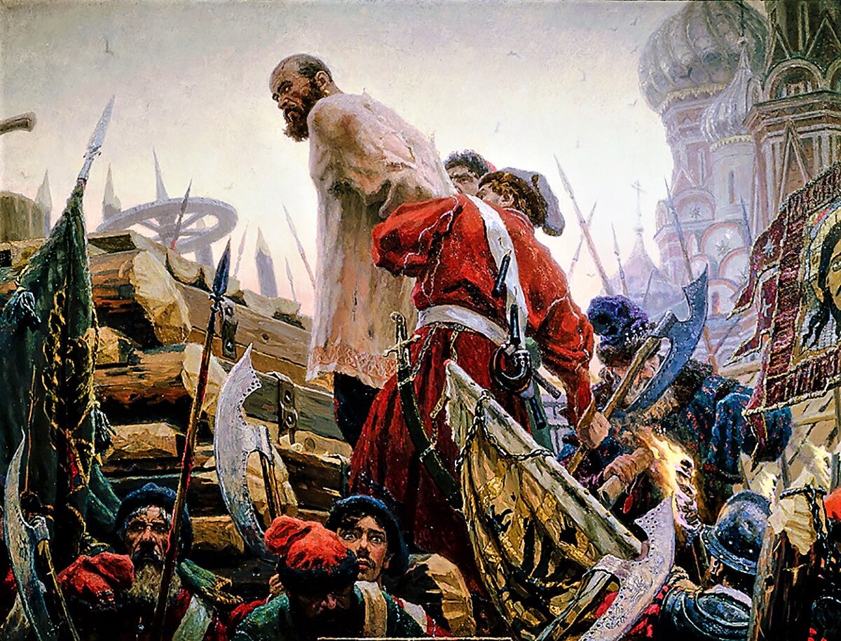 К страшному приговору - четвертованию, приговорили атамана Степана Разина