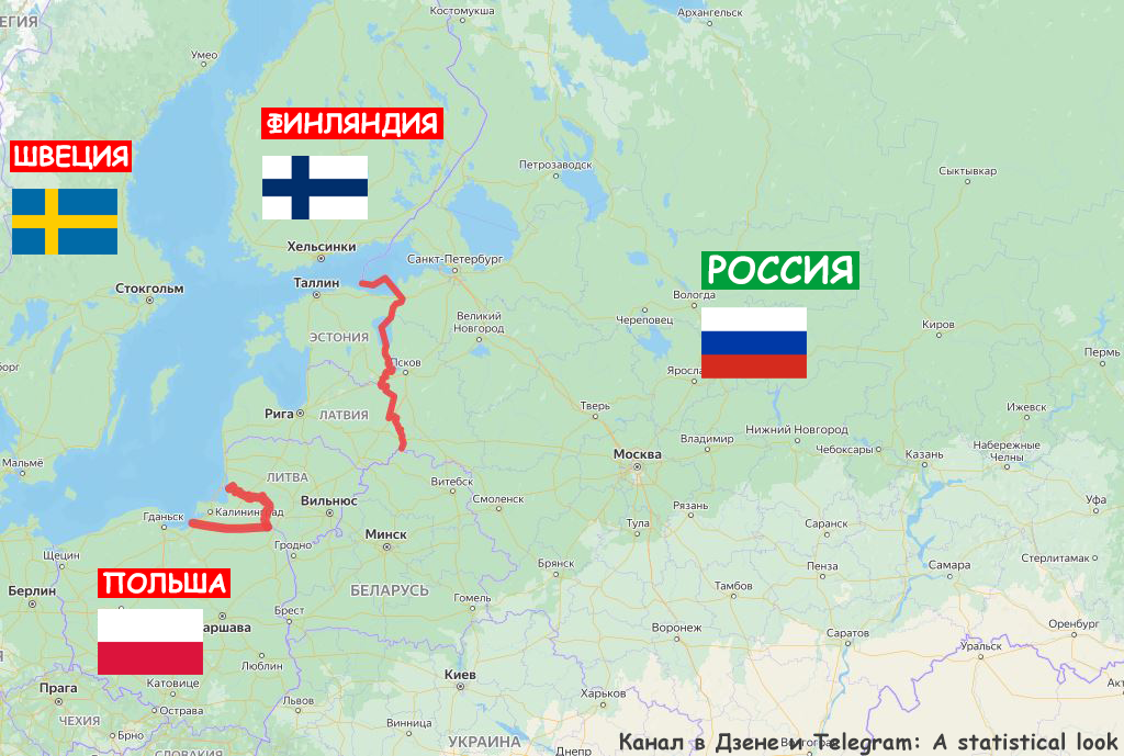 Карта границы с финляндией сейчас