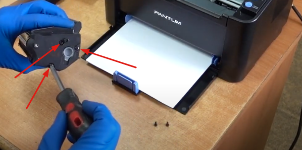 Расположение винтов с другой стороны