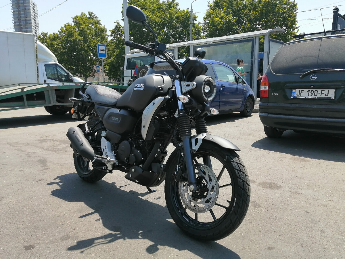 Мотоцикл в день оформления, посли прыбытия из Рустави.