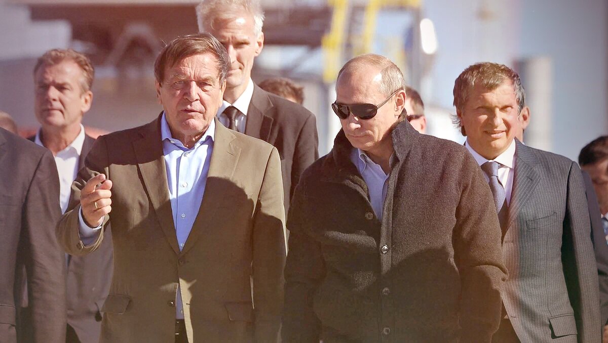 Герхард Шрёдер и Владимир Путин