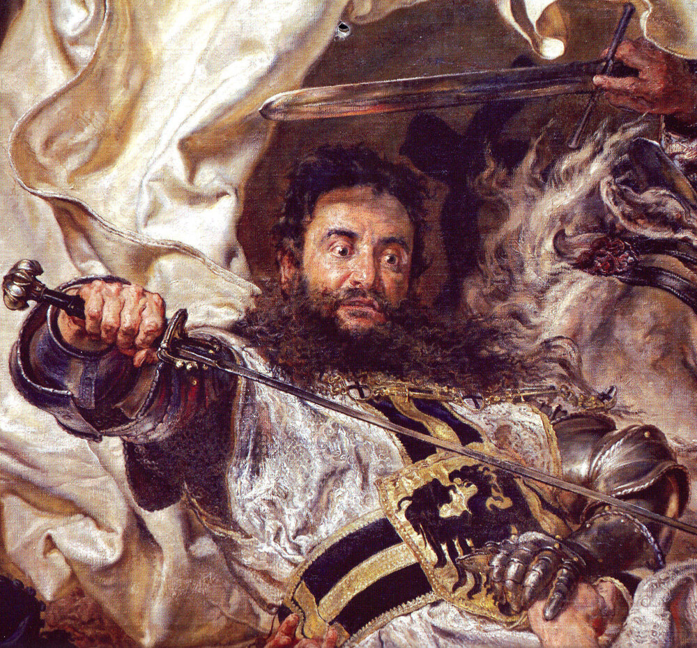 Ян Матейко. Грюнвальдская битва. Масло. Фрагмент - Ульрих фон Юнгинген