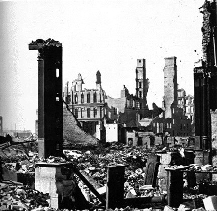 Чикаго после пожара в 1871 году / Wikimedia Commons