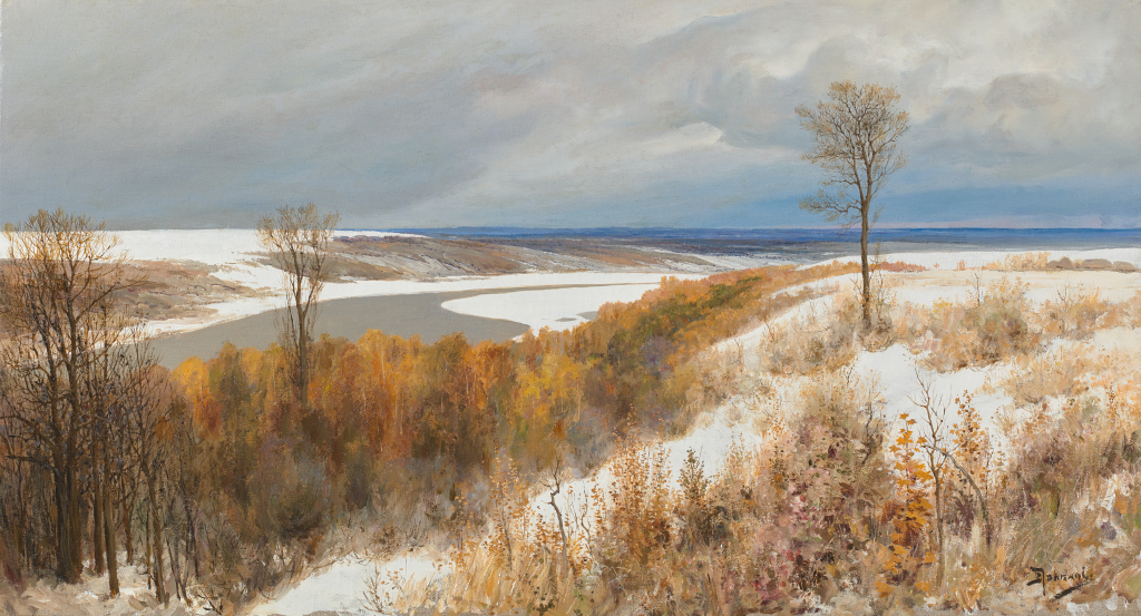 "Ранний снег", В.Д. Поленов, 1891. Третьяковская галерея, Москва.
