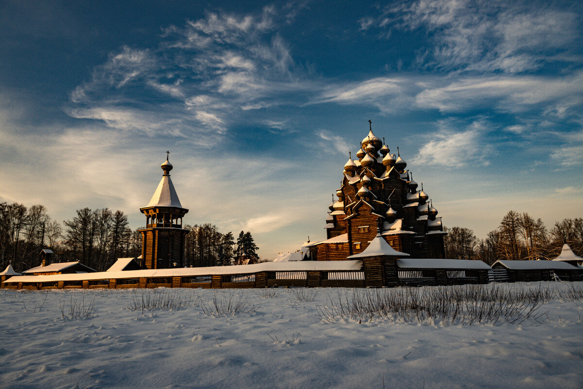 Церковь всех святых Карелия зима