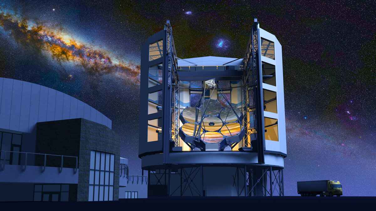 Автор: Giant Magellan Telescope - GMTO Corporation - http://www.gmto.org/Resources/Still-GMT-S21-hi-res.jpg, CC BY-SA 3.0, https://commons.wikimedia.org/w/index.php?curid=28291818