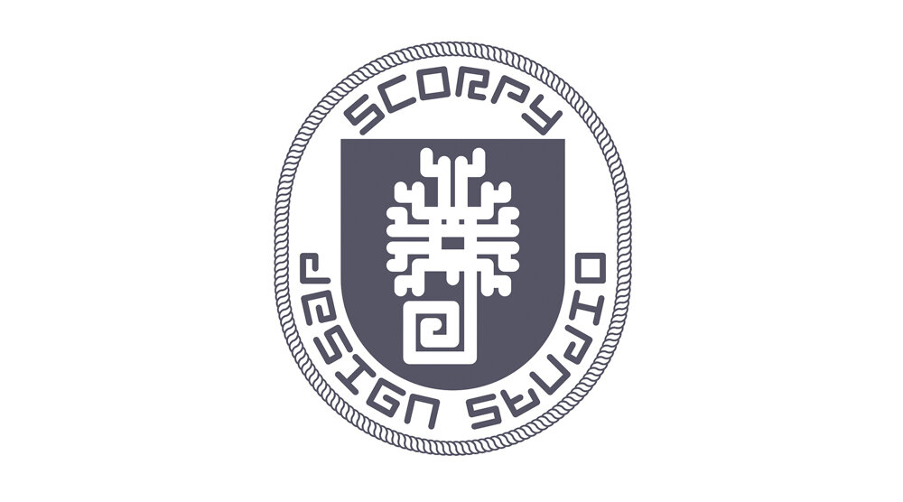 Фирменный знак Scorpy Design Studio.