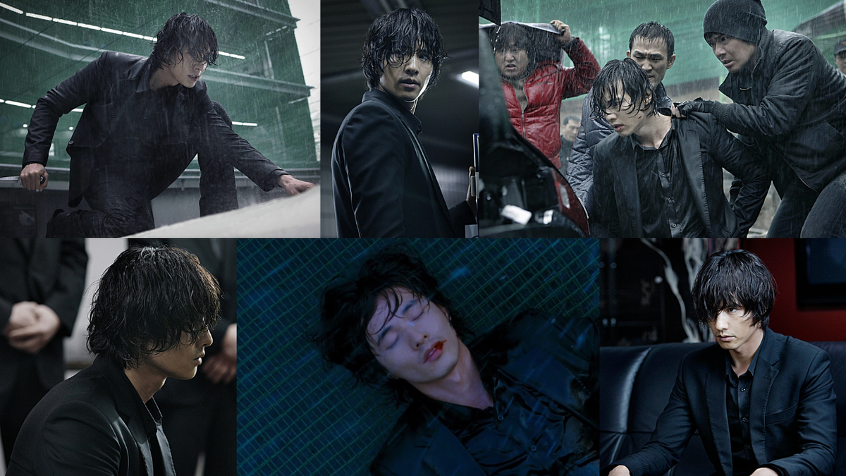 Коллаж кадров из фильма «Человек из ниоткуда», Вон Бин мокрый боевой котик➡