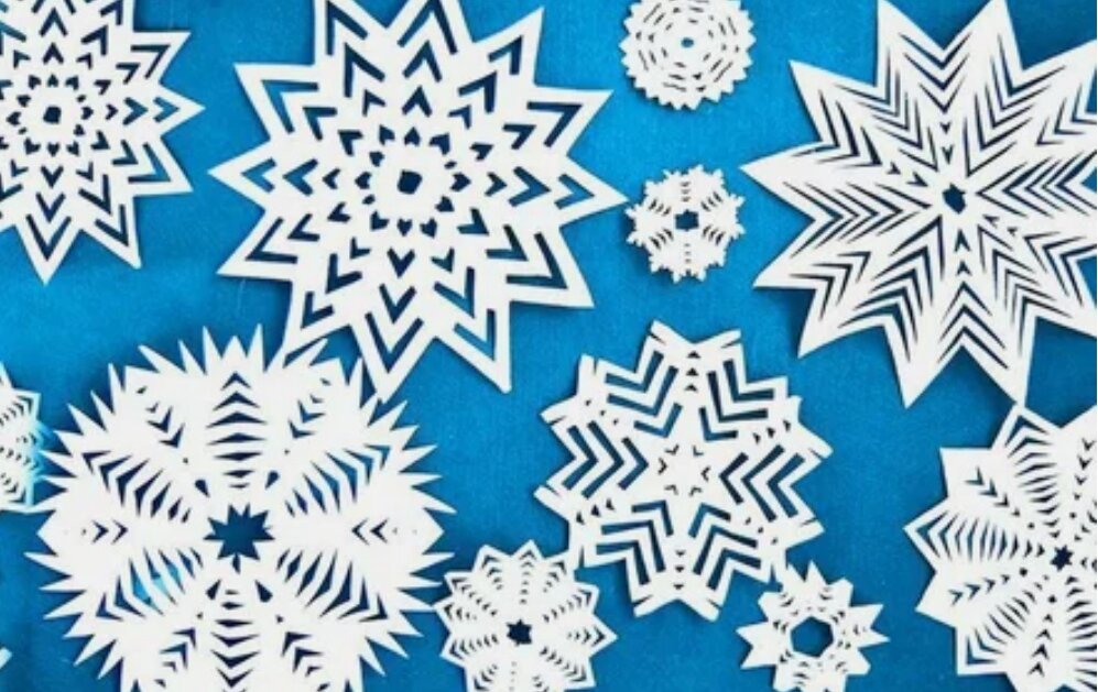 Объемные снежинки: шаблона ❆ из бумаги (пошагово своими руками)