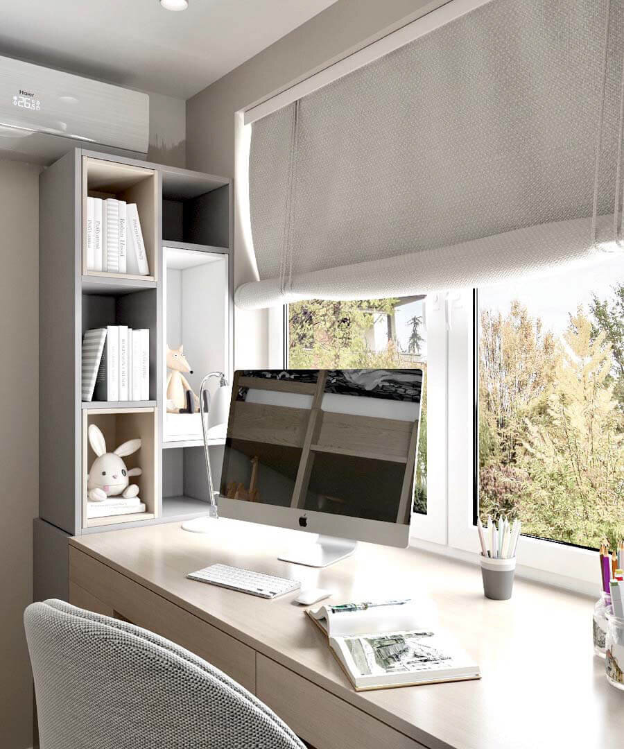 Удобное рабочее место со стеллажами фото 1