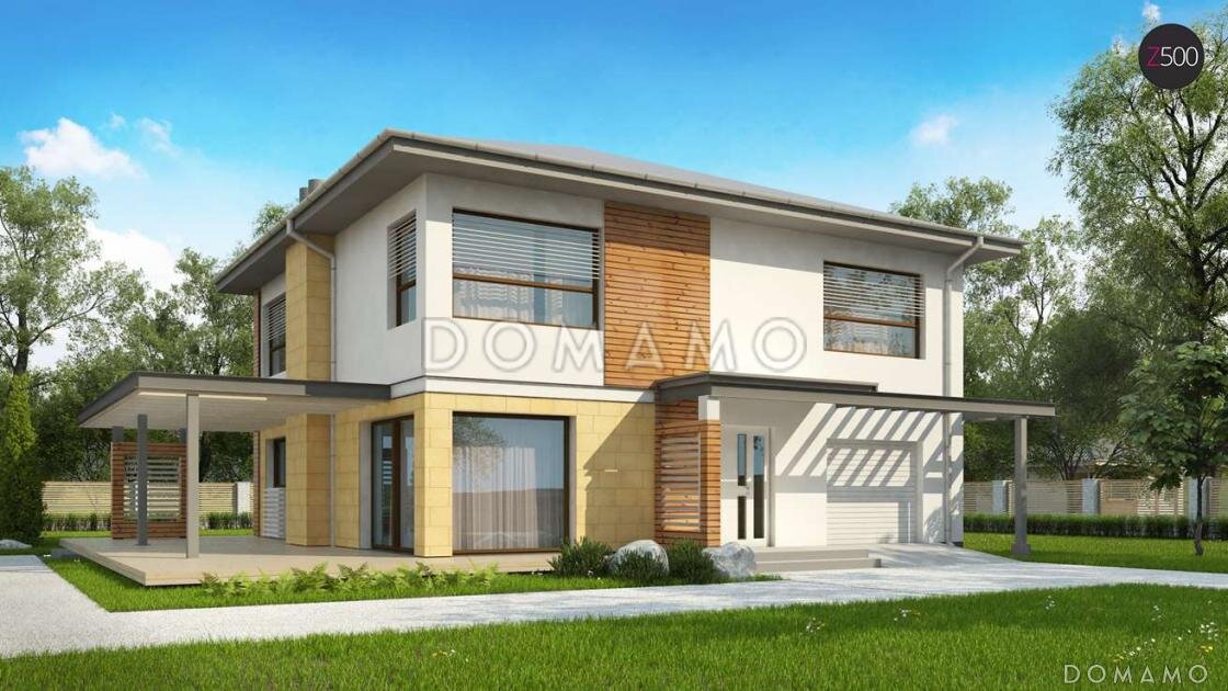 Проект D4310 — двухэтажный дом с гаражом и тремя спальнями