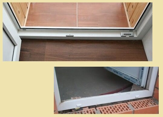 Рамный порог пвх дверей