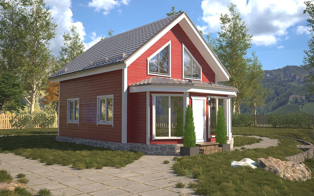 Скандинавский дом 6х7,5