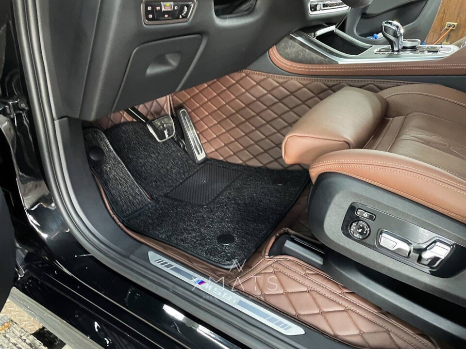 3D Коврики из экокожи на BMW X7 G07