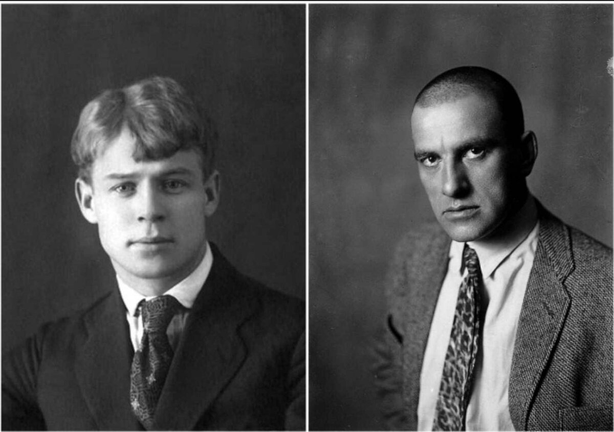 Сергей Есенин и Владимир Маяковский