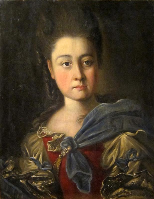 Варвара Ивановна, жена Суворова, тоже разъехалась с мужем. Портрет кисти неизвестного.