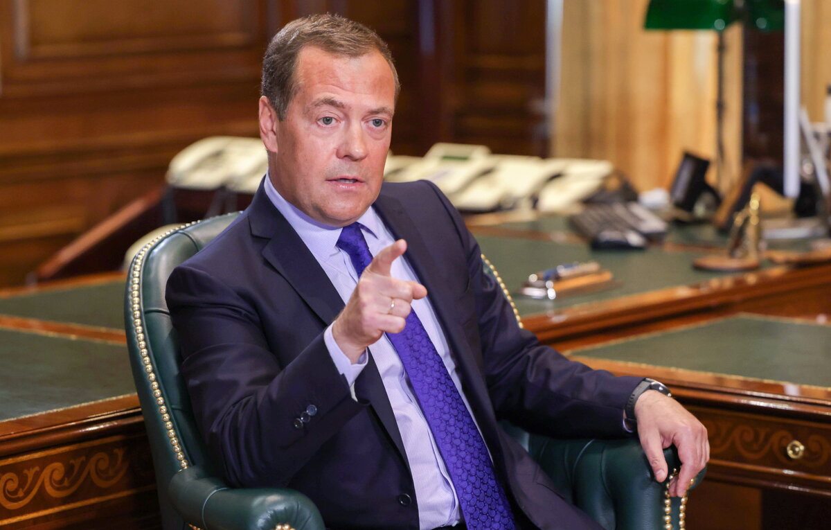    Заместитель председателя Совета безопасности РФ Дмитрий Медведев  Екатерина Штукина/POOL/ТАСС