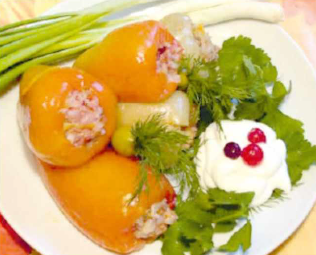 Фаршированные перцы на пару. Пароварка.