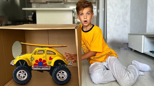Mark and cars in big box and other funny challenge stories
