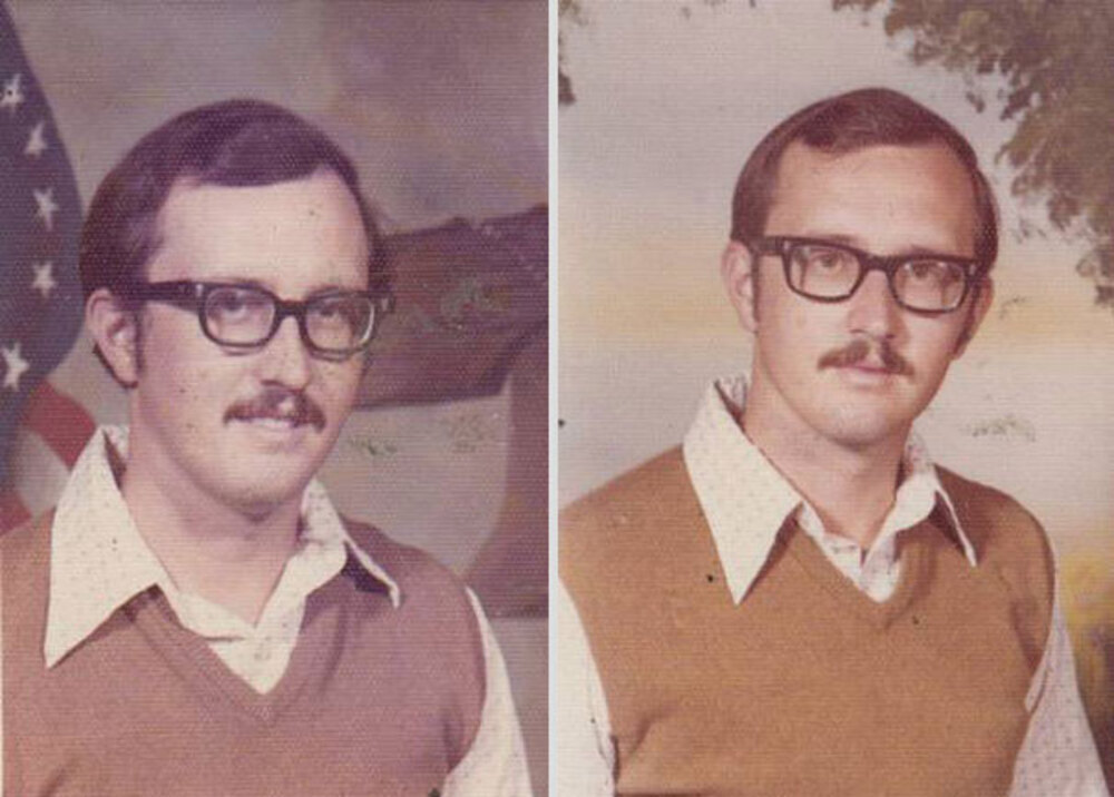 Учитель начальной школы фотографируется в одном и том же наряде 40 лет.1975 - 1976 гг.