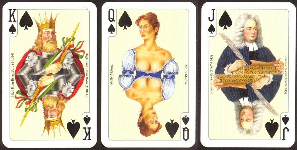 Колода "Shamrock" фирмы Piatnik, пики (из коллекции автора)