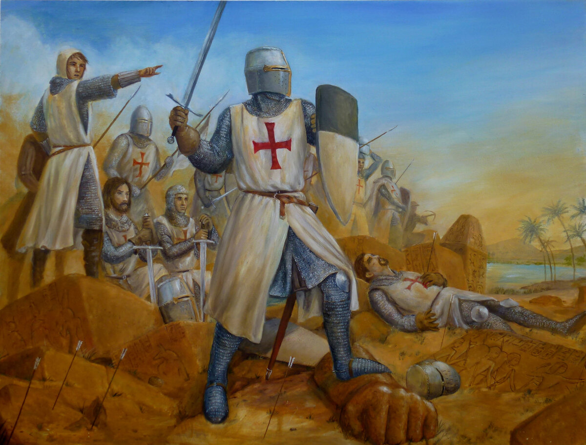 Рыцари ордена в Египте. Иллюстратор: Gordon Napier