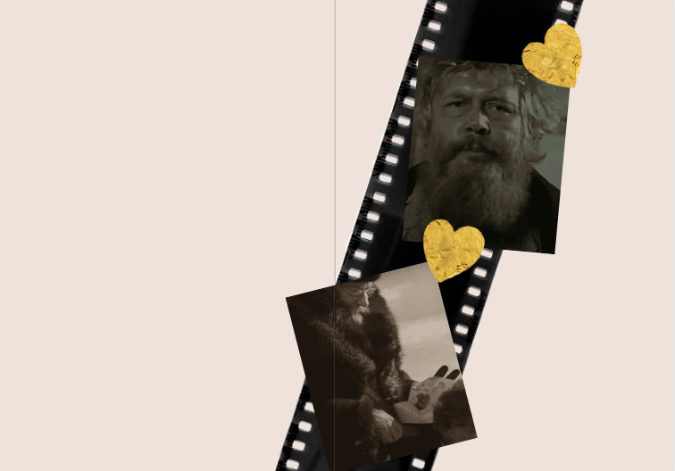 киноплёнка с кадрами из советских фильмов