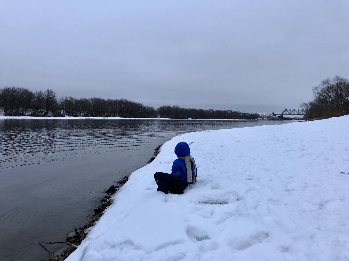 Река-Москва в Коломне зимой 
