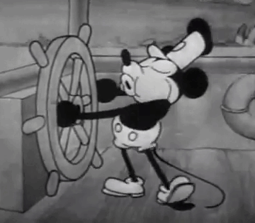 Знаменитый фрагмент из мультфильма «Пароходик Вилли» 1928 г.