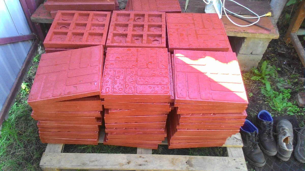 100 штук полимер песчаной плитки. 