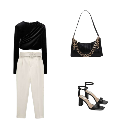 Блуза, брюки –zara, босоножки- stradivarius, сумка- вайлдберриз