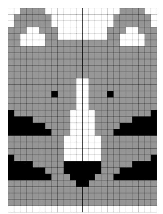 Схема плетения панно "Тигрёнок"