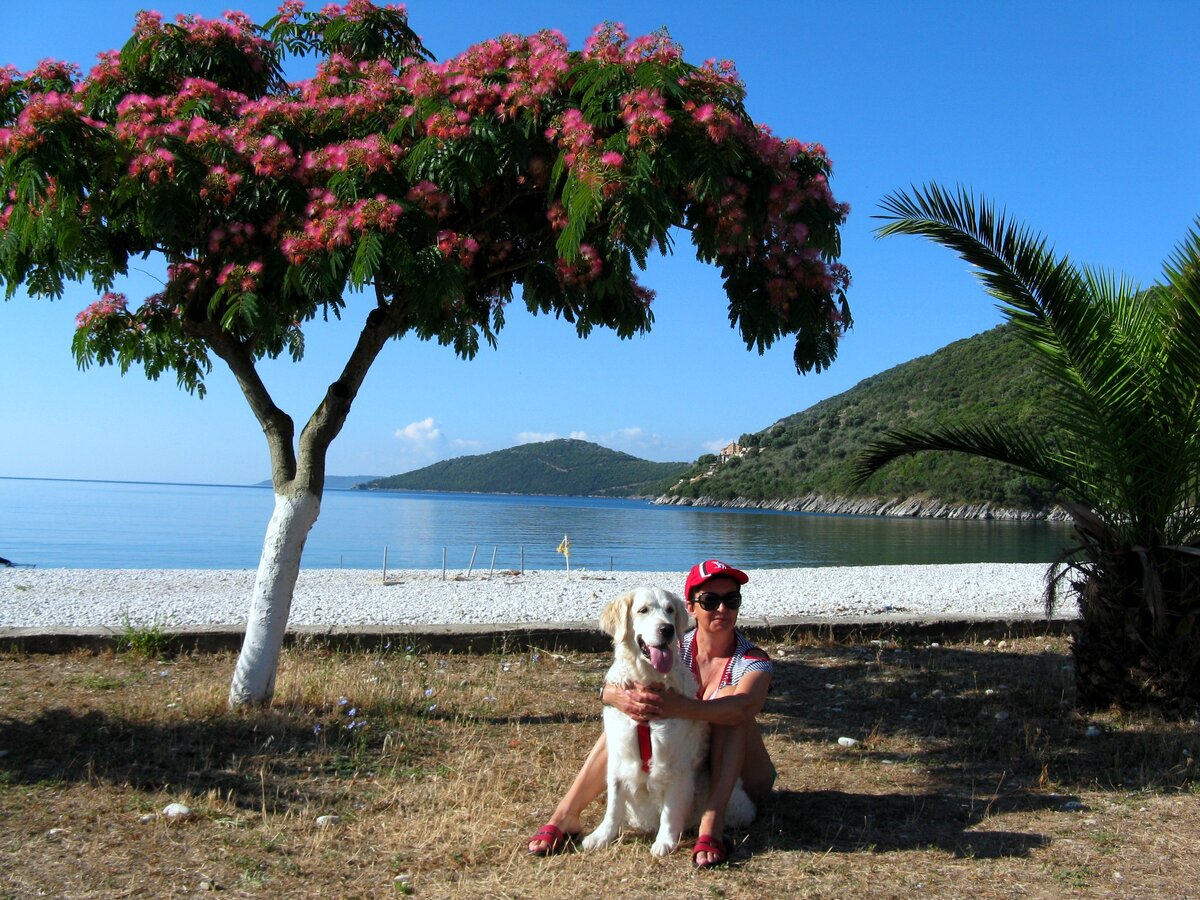 Автор в Греции, остров Лефкада (фото мужа автора)