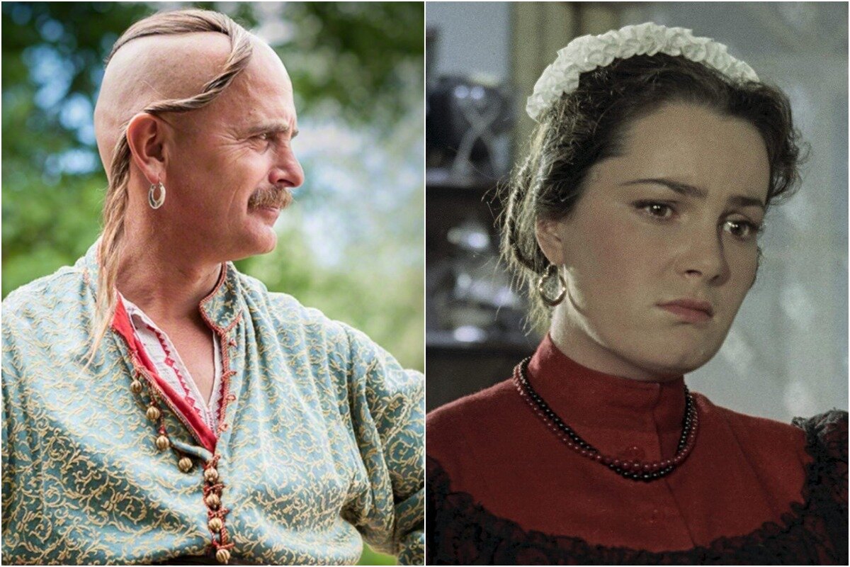 Слева – калачи казака, справа – Элина Быстрицкая