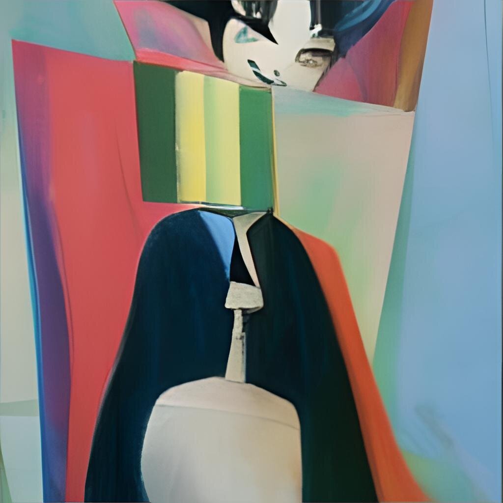 Аниме девушка в стиле Малевич - Anime girl in the style of Malevich